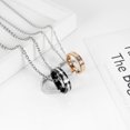 thumbnail image 5 of Juego de 2 piezas para él y ella, collar con colgante de pareja de acero inoxidable de titanio para hombres y mujeres, amantes, dijes de circonita cúbica, colgante, amistad, relación, promesa, amor, joyería de moda, regalos ER, 5 of 5