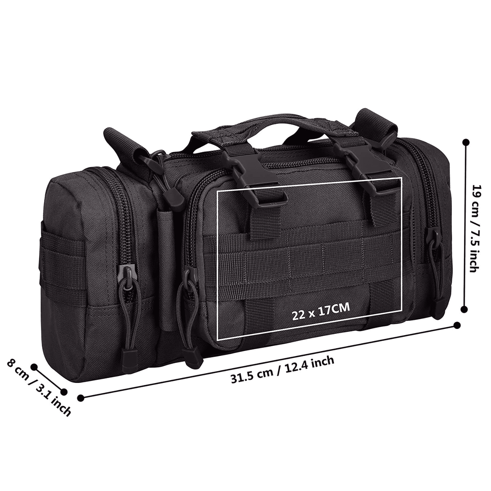 G4Free Waist Pack Sling Bag, Small Crossbody Fanny Pack with Handlebar Strap for Outdoor Hiking and Travel