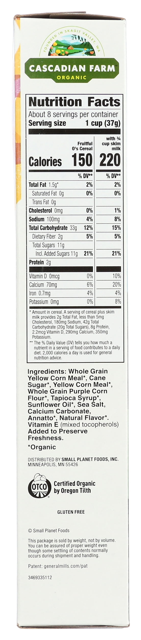Pack of 10, Cascadian Farm Gluten Free Fruitful O’s Cereal, 10.2 oz
