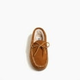 thumbnail image 5 of Minnetonka Mens Pile Lined Slipper Brown Suede Indoor Outdoor Hardsole 3902-BRN, 5 of 7