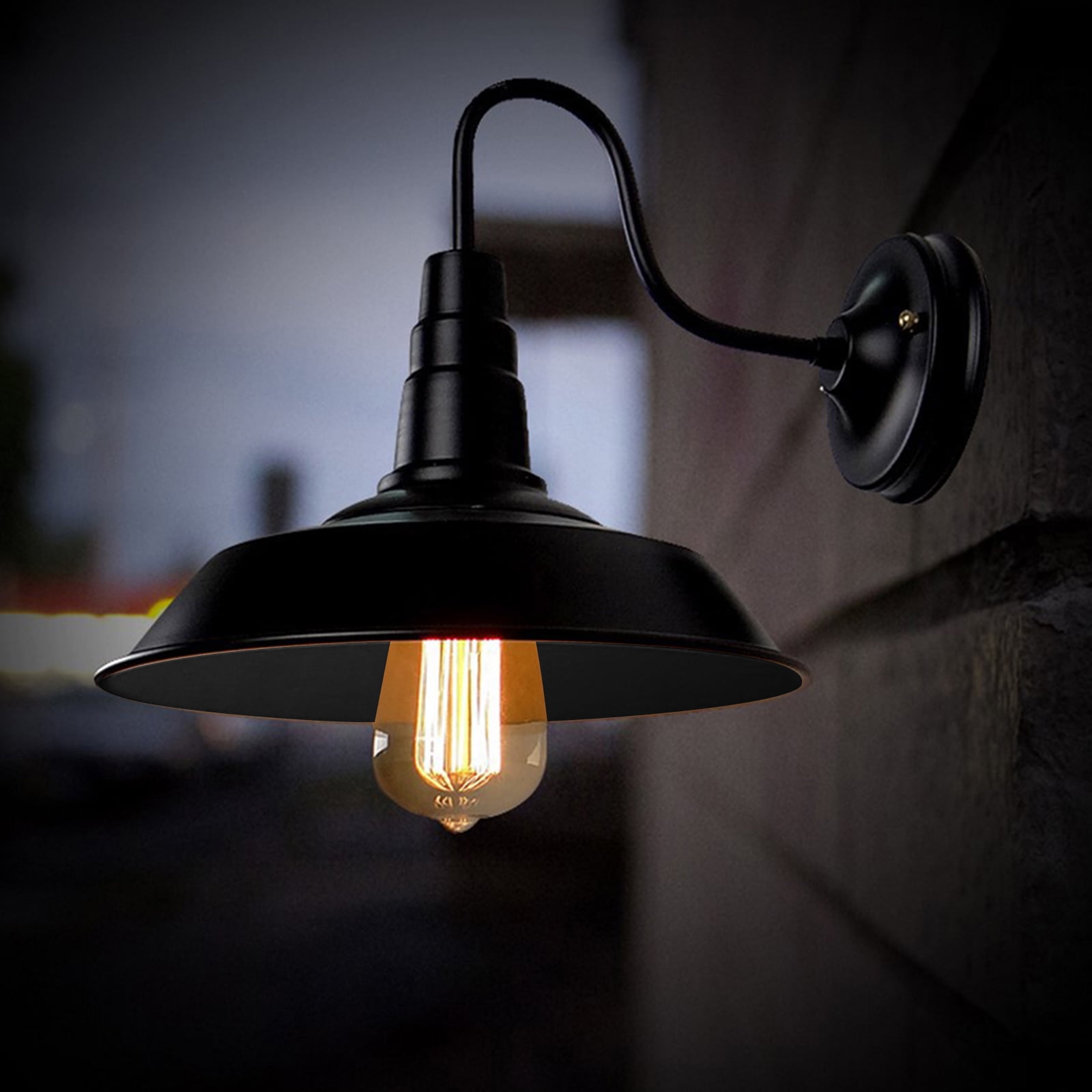 SIEYIO Retro Industrial Wall Mount Lamp Outdoor Barn Garage Vintage Fixture Night Light Multipurpose Wall Sconce for Creative Decoration Luminaire Lighting Equipment