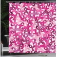 thumbnail image 3 of Ambesonne Go Pink Shower Curtain, Magenta Raising Awareness, 69"Wx84"L, Pale Fuchsia and Magenta, 3 of 4