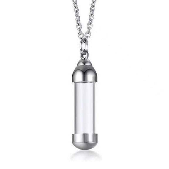 Urn Necklace for Ashes Hourglass Glass Cremation Jewelry Openable Container