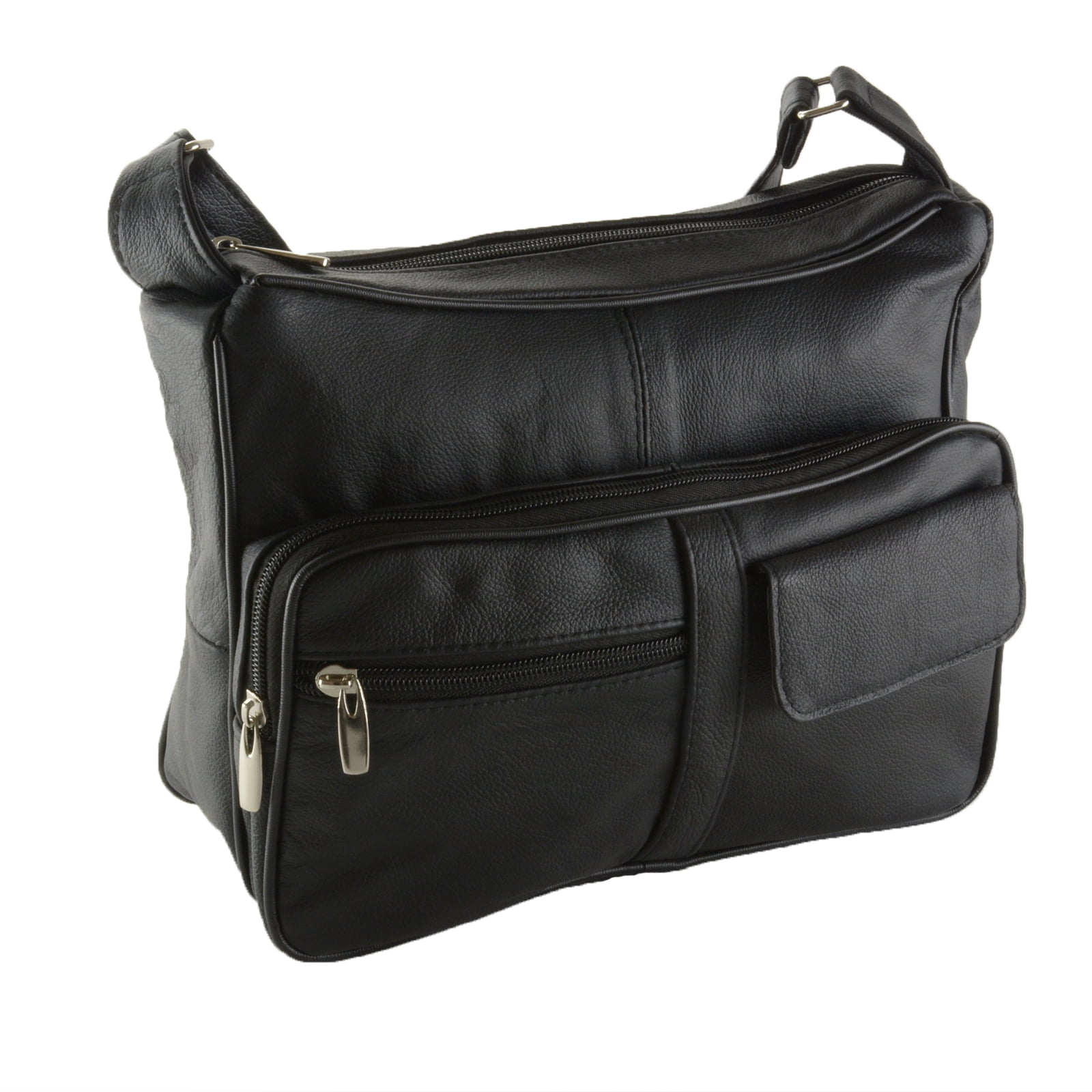 SBR Designs - Women&#39;s Leather Organizer Purse Shoulder Bag Multiple Pockets Cross Body Handbag ...
