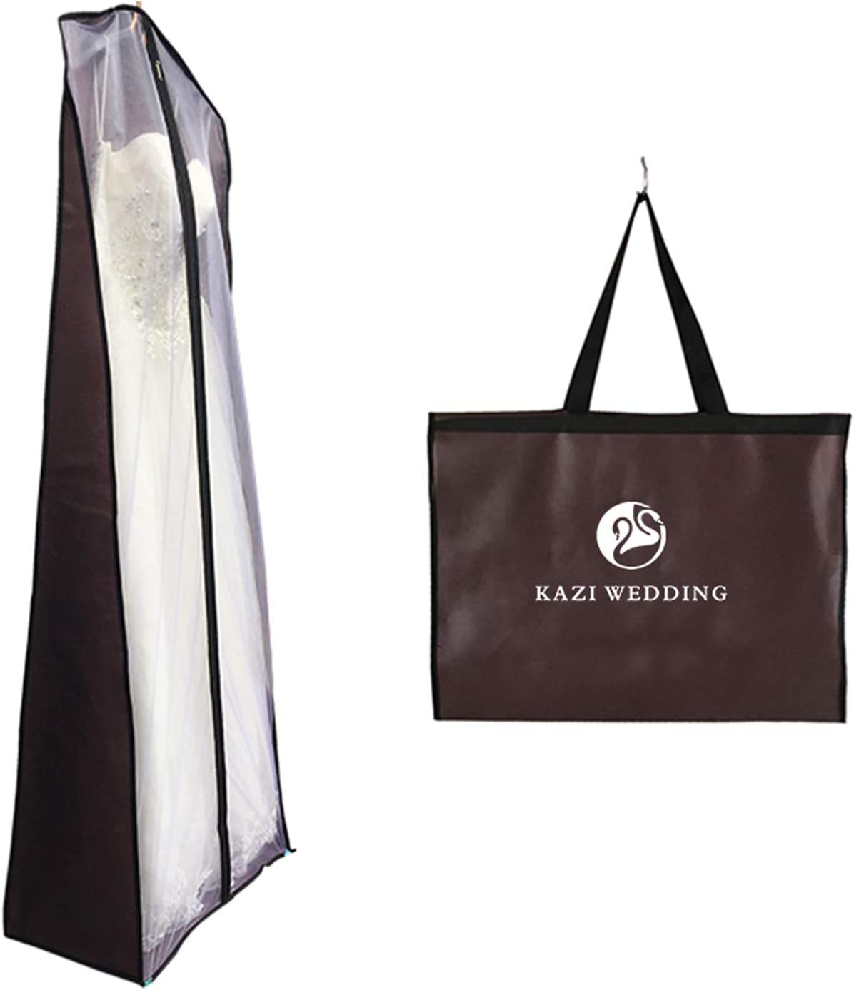 Bridal Wedding Dress Garment Bag - 160cm Portable Foldable Travel Cover ...