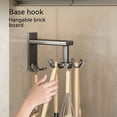 thumbnail image 5 of Colgadores giratorios para utensilios de cocina, ganchos de acero inoxidable montados en la pared con 10 ganchos para armario, cocina y baño, 360 grados, 5 of 5