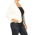 thumbnail image 2 of Women's Plus Size Basic Casual Button Solid Outerwear Jacket Blazer, 2 of 5