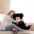 thumbnail image 2 of Peluche con forma de oso de peluche HollyHome, 90 cm, con corazón rojo, 2 of 9