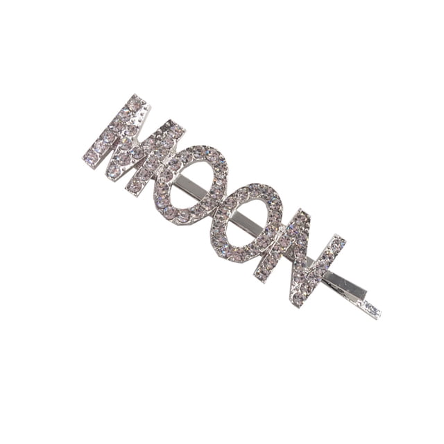 Minnieouse Alfileres de aleación Clip para sombreros con letras Delicadas herramientas de peinado multifuncionales MOON Type3 NO3 Minnieouse AP009343-15