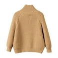 thumbnail image 4 of KAUOD Girls Ribbed Knit Coats Zip up Crochet Cardigan Jackets Teen Kids Plain Long Sleeve Breathable Sweater Clothes, 4 of 9