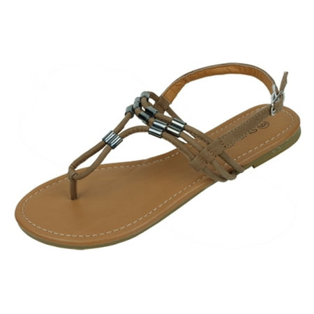 

Starbay Women s T-Strap Flats Sandals Fashion Beads
