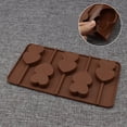 thumbnail image 4 of Gwong hogar 5 cuadrícula de silicona en forma de doble corazón non stick loly chocolate galletas de galletas moldes Gwong 21014616, 4 of 7