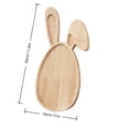 thumbnail image 2 of VMWMSSR Easter Cartoon Bunny Tray, Creative Bunny Egg-Shaped Wooden Serving Tray For Easter Eggs, Snacks Party Decor Khaki-30cm, 2 of 6