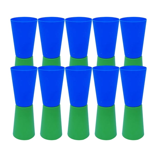 10 Vasos con Tapa para Ejercicio, Velocidad, Agilidad, Entrenamiento, Fitness, Ayuda para La Coordinación Corporal, para Jardín de Infantes, Gimnasio Azul verde