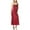 Red, variant on Women's Nightdress Silk Lace Satin Nightgowns Long Chemise Sleepwear Sleeveless Full Slip Nightdress