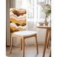 thumbnail image 2 of nqOlkjepod Orange Brown Ombre Chair Covers Set of 4, Decorative Chair Back Cover, Modern Geometric Moire Abstract Art Dining Room Chair Slipcovers Removable Chair Protectors Covers for Party Banquet, 2 of 7