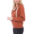thumbnail image 5 of Made by Olivia Women's Solid Basic Long Sleeve Zip Up Fleece Jacket, 5 of 5