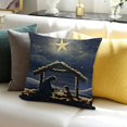 thumbnail image 3 of BANET Merry Christmas Decorative ,Christmas Scene Double Sided Throw Sofa Cushion Cover 20x20in, 3 of 5