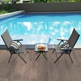 thumbnail image 4 of Costway 4 Pcs Chaises de Salle à Manger Pliantes Patio Aluminium Dossier Réglable Gris, 4 of 10