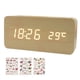 thumbnail image 1 of despertador electronico Reloj despertador digital de madera 8 niveles Brillo ajustable Reloj digital con LED Hora Fecha Temperatura Pantalla Control de sonido Modo de día de semana / fin de semana par Eccomum despertador electronico, 1 of 7