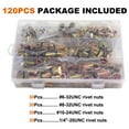 thumbnail image 6 of iMeshbean 120pc SAE Rivet Nut Kit to Rivnut Thread Setting Tool Nut Setter NutSert Riveter, 6 of 8