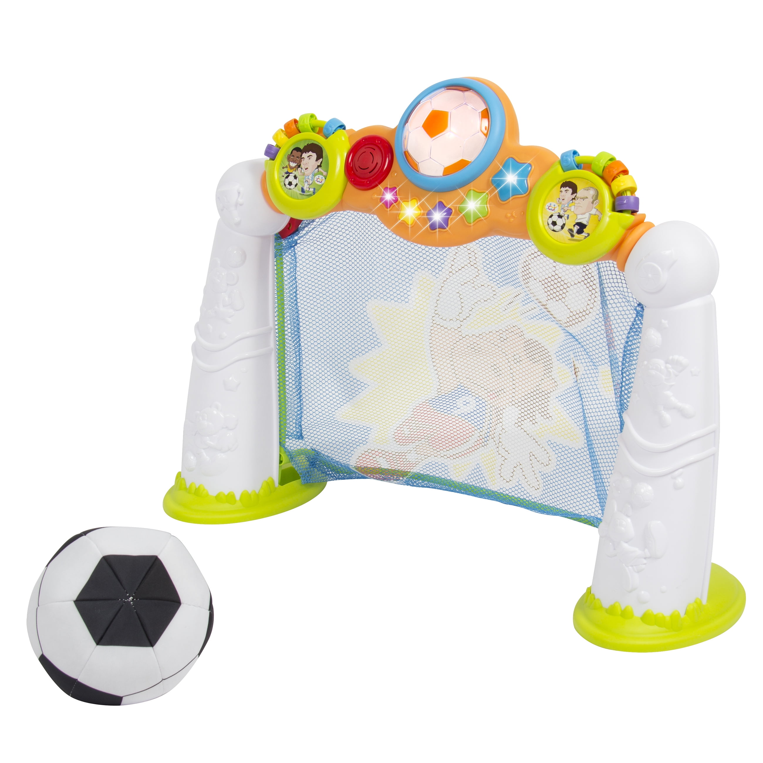 Best Choice Products Toy Soccer Goal Scoring Game w 3 Modes and Plush Soccer Ball for Kids and Toddlers Multicolor by