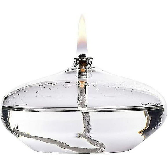 Transparent Glass Oil Lamp Emergency Lighting Kerosene Lamp Creative Glass Decoration Indoor Oil Lamp Smokeless Household Butter Lamp H-6cm
