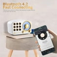 thumbnail image 3 of Retro Bluetooth Speaker FM Vintage Radio With Loud Volume, Strong Bass Enhancement, Bluetooth 4.2, Wireless Connection, Loud Volume, TF Card And MP3 Player, 3 of 7