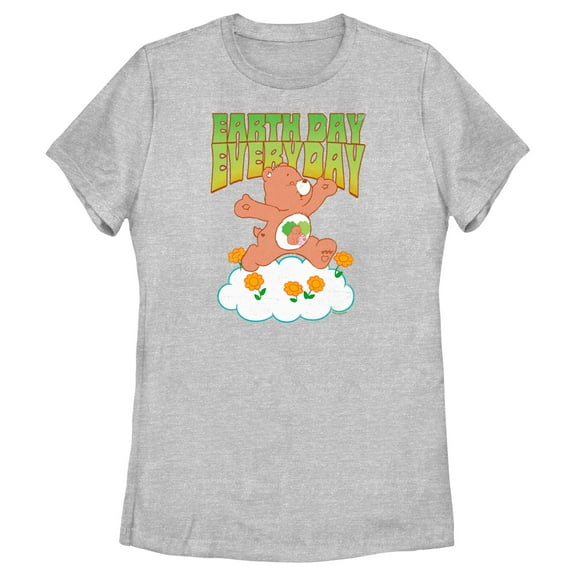Women's Care Bears Earth Day Everyday Forest Friend Bear  Graphic Tee Athletic Heather Medium