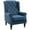 bleu, variante sur HOMCOM Fauteuil d'Appoint Capitonné à Boutons avec Dossier Ailé Accoudoirs Arrondis Brun