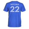 thumbnail image 3 of Men's 1863FC Kaoru Mitoma Blue Brighton and Hove Albion Player Name & Number Vintage Tri-Blend T-Shirt, 3 of 3