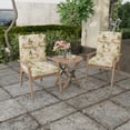 thumbnail image 3 of Jordan Manufacturing 44" x 22" Oasis Nutmeg Beige Leaves Rectangular Outdoor Chair Cushion with Ties and Hanger Loop, 3 of 14