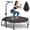Black, variant on FUNMILY 50" Hexagonal Adult Trampoline with T-Bar Handle - 550LBS Capacity, 48 Bungee Cords, Foldable Mini Fitness Rebounder for Home Gym Exercise