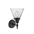 thumbnail image 3 of 447-1W-BK-G42 Innovations Lighting Cone - 1 Light Wall Sconce-11.25 Inches Tall and 7.75 Inches Wide-Matte Black Finish-Clear Glass Color, 3 of 3