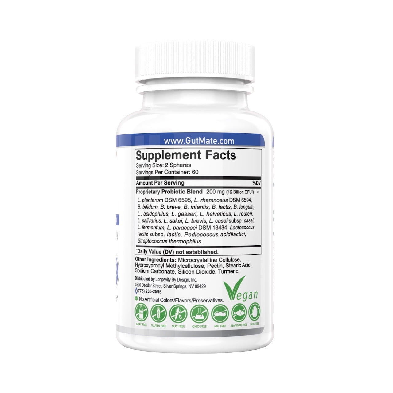 Gut Mate® Probiotics - 120 Count