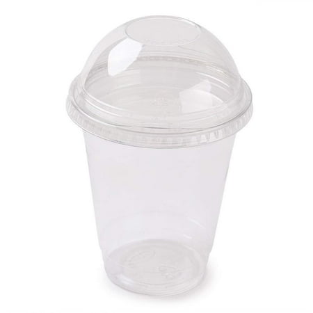 - Clear plastic disposable cups with dome Lids (50 sets)