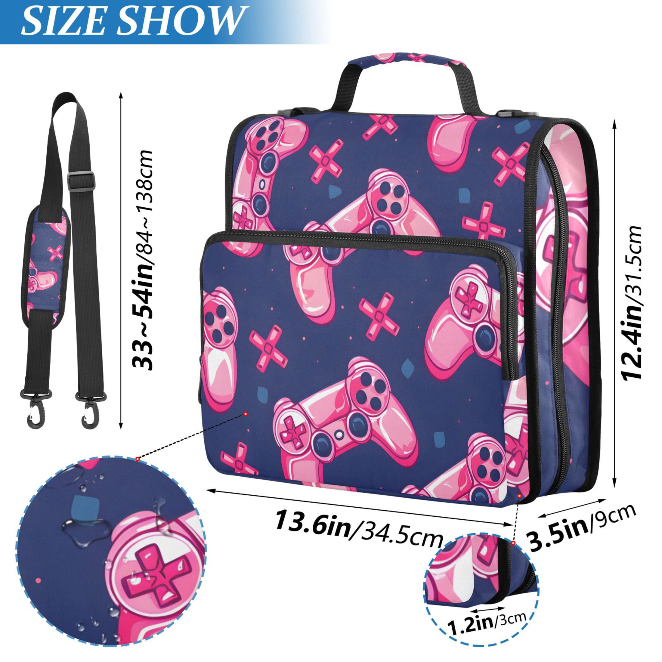 ALAZA Zipper Binder Pink Handle 3 Ring Trapper Keeper File Folder Organizer Bag