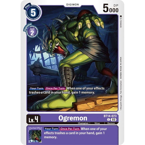 Digimon Blast Ace Common Ogremon BT14-073