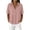 Pink, variant on Womens Summer Tops Cotton Linen Snap Button down Shirts Short Sleeve Turn down Collar Tops Casual Lightweight Tops with Pocket