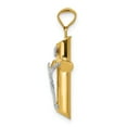 thumbnail image 2 of Finest Gold 14K Two-Tone Polished Crucifix Pendant, 2 of 4