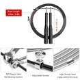 thumbnail image 4 of Sportisimo - Cuerda para saltar - 3 m ajustable en acero inoxidable - Baleros de alta velocidad y giro suave - Mango de aluminio antideslizante para entrenamiento cardiovascular, 4 of 6
