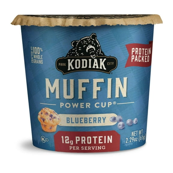 Pack of 12, Kodiak Blueberry Muffin Power Cup, 2.29 oz