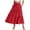 Red, variant on vigerkar Women's Cotton Skirts Tiered A Line Long Skirts Maxi Elastic High Waist Summer Trendy Flowy Boho Drawstring Skirt Dark Purple, L