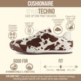 thumbnail image 4 of Cushionaire Techno Women’s Vegan Cow Print Calf-Hair Lace-Up Sneakers with Memory Foam Comfort, 4 of 25