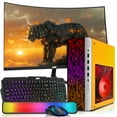 thumbnail image 1 of Restored HP Desktop Computer PC Lambo AMD A10-9700, 16GB RAM, 1TB SSD, 32 Inch Curved Monitor, RGB KBM with AI Copilot, WiFi, RGB Soundbar, Windows&nbsp;11 (Refurbished), 1 of 8