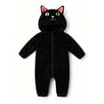 thumbnail image 3 of Baby Toddler Animal Outfit Hooded Romper Full Zipper Jumpsuit Cat Kids Fall Clothes Size 6-24M, 3 of 3
