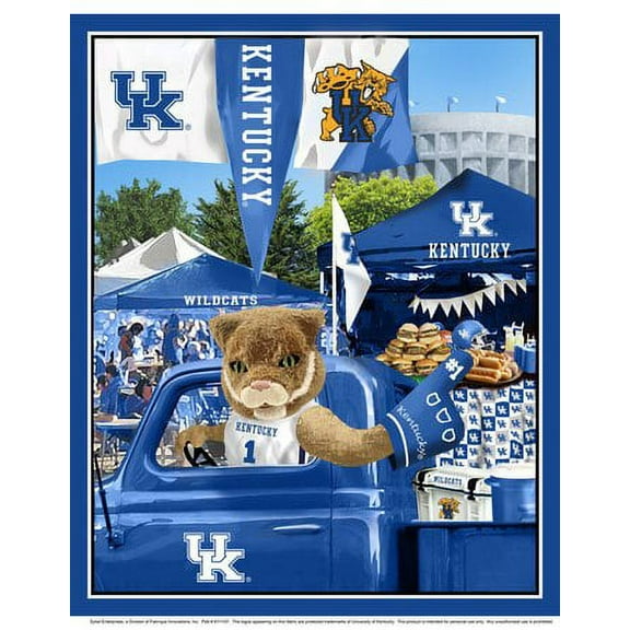 University of Kentucky 100% Cotton Tailgate Panel-Sold by the Panel-43"x36"
