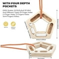 thumbnail image 2 of Fingerboard Rock Climbing Hangboard Set of 2, Portable Wooden Hangboard Climbing Rings Double Sided Grip Trainer with Ropes for Indoor Outdoor Finger-HAPDEN, 2 of 4