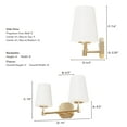 thumbnail image 5 of Hunter - Nolita 2-light Alturas Gold, Medium Size Vanity Light, Dimmable, Modern Style, for Bedrooms, Dining, Living Rooms - 19880, 5 of 6
