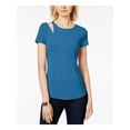 thumbnail image 2 of I.N.C Womens Cutout Shoulder Basic T-Shirt, Green, X-Large, 2 of 2